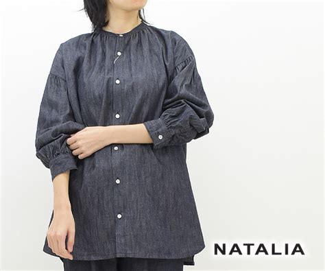 NATALIA ナターリア デニムギャザーブラウス "6oz denim gather blouse" N3806 レディース【送料無料 ...