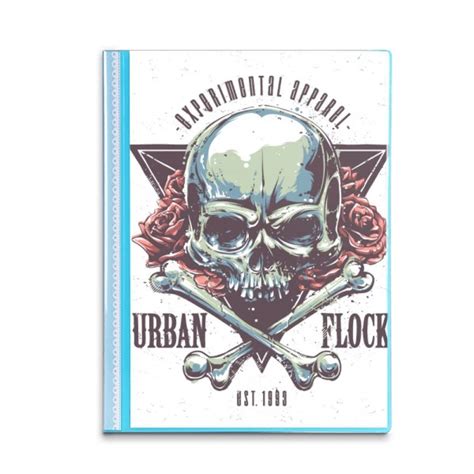 no/no Urban Flock Indian Skeleton Totem Book Sheet Protectors Portfolio ...