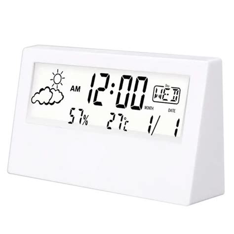 Buy Desk Display Timer Table Digital Alarm Clock Snooze Alarms 12/24h Calendar Temperature ...
