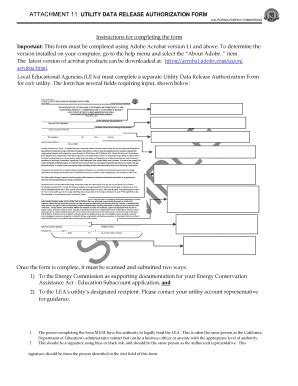 Fillable Online Utility Data Release Authorization Form Fax Email Print ...