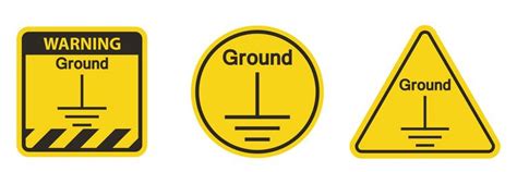 Earth Ground Sign Reflective Sign 的图像结果