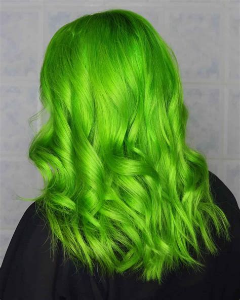 Lime Green | Neon green hair, Green hair, Green hair colors