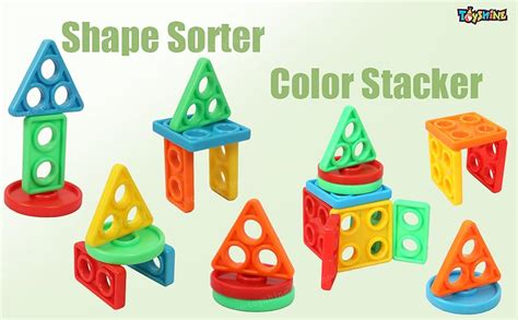 Buy Toyshine Small Angle Geometric Blocks Building Stacker - Kids Shape ...