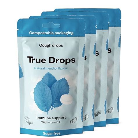 Buy True Drops Menthol Lozenges with Vitamin C (4-Pack) - Deliciously ...