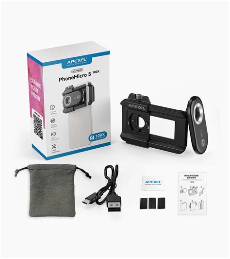 [New] Apexel 3in1 Microscope for Mobile Camera (100x, 150x, 200x, 300x ...