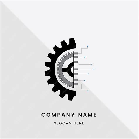 Premium Vector | Engineer technology logo design with gears
