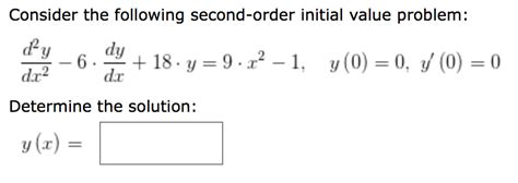 Image result for 2nd Order Initial Value Problem
