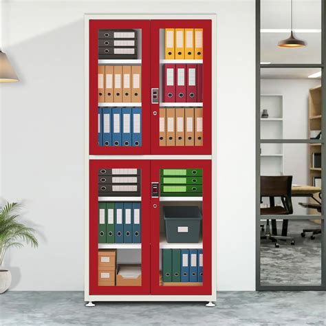 Triveni almirah GLASS-21 Office Wardrobe |10-Year Guarantee on Paint ...