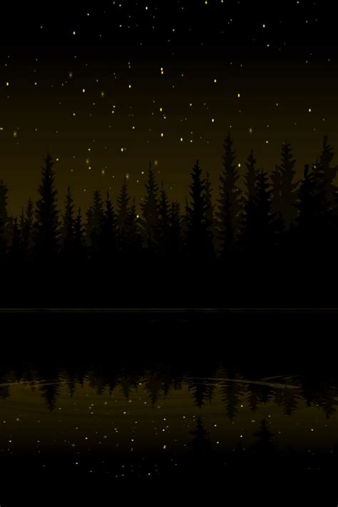 Download wallpaper 800x1200 forest, dark, art, stars iphone 4s/4 for ...