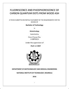 Fluorescence and Phosphorescence of Carbon Quantum Dots from Wood Ash ...