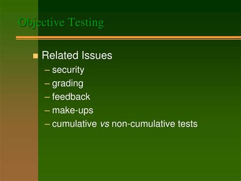 Objective Testing 的图像结果
