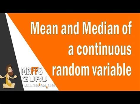 Image result for Mean for Continuous Random Variable