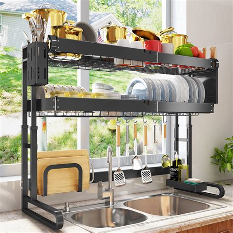 Buy 3 Tier Over The Sink Dish Drying Rack Stainless Steel, Length ...