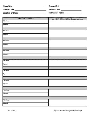 18 Printable student sign in sheet Forms and Templates - Fillable ...
