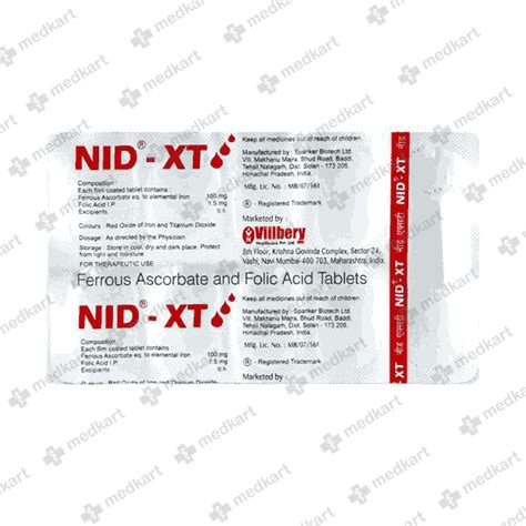 NID XT TABLET 10'S : View Price, Combination and Alternatives | Medkart