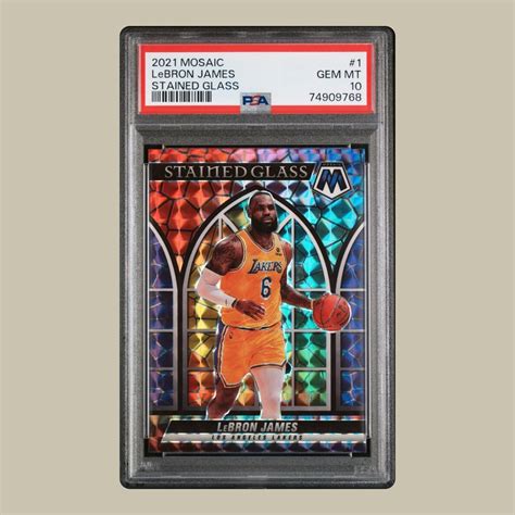 2021-22 Mosaic Lebron James Stained Glass SP #1 PSA 10 Lakers | eBay