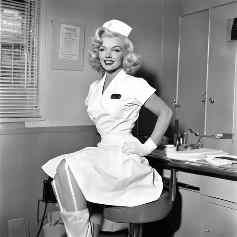 Maralyn Monroe Wearing Shiny Nurse Uniform by pvcdentalnurse on DeviantArt