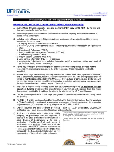 Fillable Online Forms and Standards - UF PDC - University of Florida ...