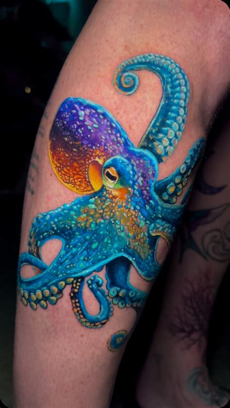 Colorful Octopus Tattoos