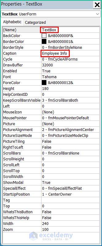Image result for VBA Excel Edit Text Box