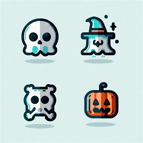 Premium Vector | Scary halloween vector icon set