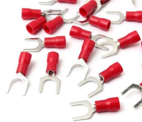 RT SENSE - Fork Type Copper Wire Lug, Furcate Fork Terminals Insulated ...