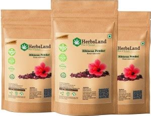 HerbsLand Hibiscus Powder (Rosa-Sinensis) for hair growth and ...