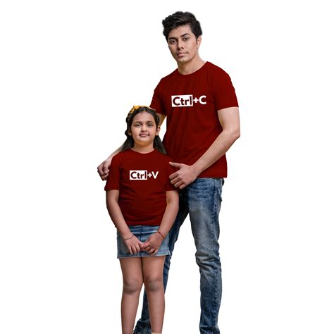Chombooka Ctrl+C Ctrl+V Dad Daughter Combo T-Shirts