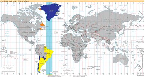 South America Time Zone Map - Guide of the World