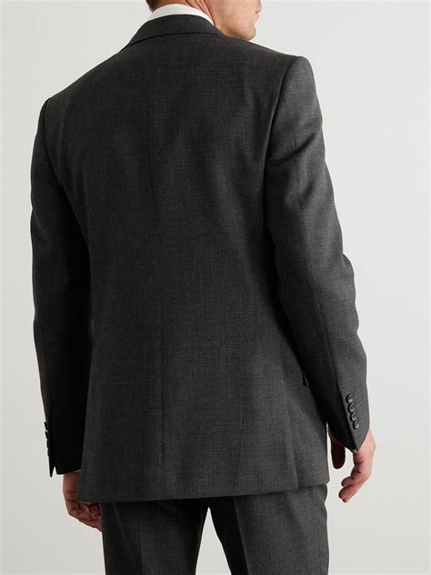 Kingsman - Double-Breasted Checked Wool Suit Jacket - Gray Kingsman