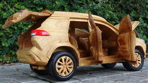 Hand Carved Wooden Cars