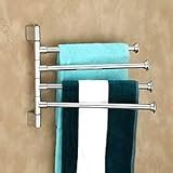 Plantex Aluminium 4-Arm Bathroom Swing Hanger Towel Rack/Holder for ...