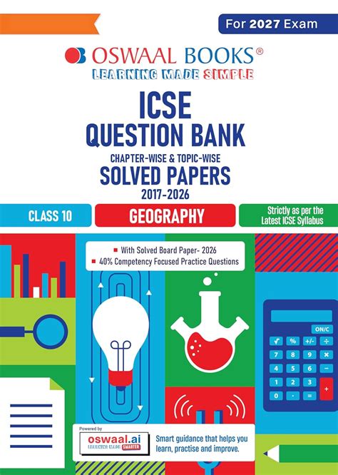 Oswaal Class 10 ICSE Question Bank Geography (2017 – 2026) |For 2027 ...