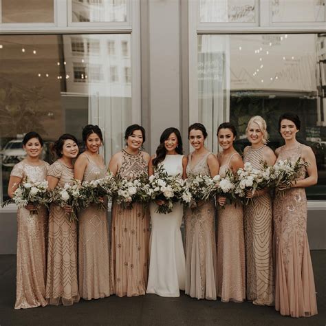 Champagne Gold Bridesmaid Dresses