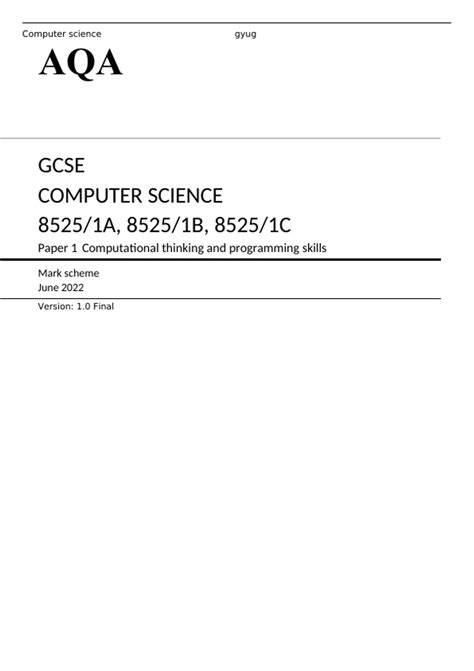 Image result for GCSE Computer Science Paper 1