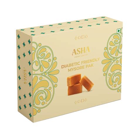 ASHA SWEETS Premium Handcrafted Diabetic Friendly Mysore Pak (Pack of 1 ...