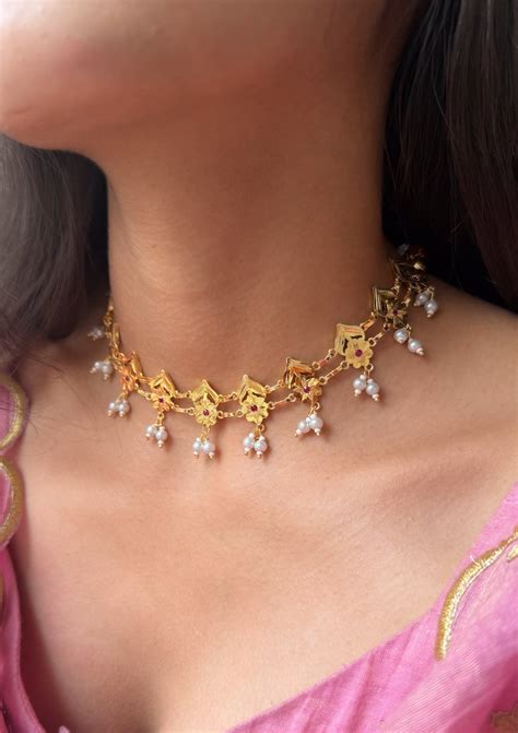 Sumati Gold Tone Silver Necklace