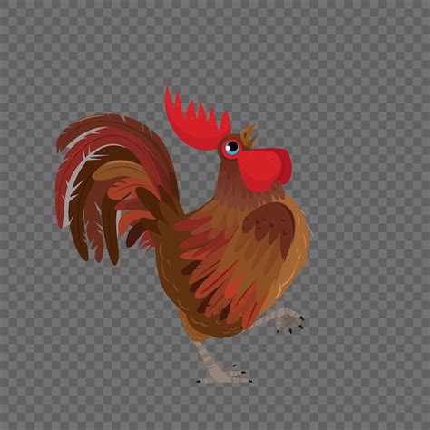 Illustartion of chicken cartoon icons | Premium Vector