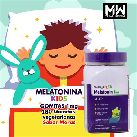 Melatonina En Gomitas Para Niños Natrol / Melatonin Kids 1 mg. 90 Pzas.