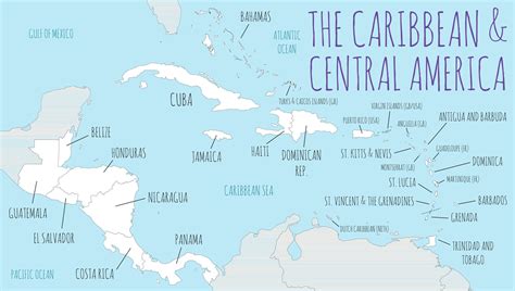 Central America And The Caribbean Map Labeled