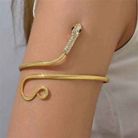 Women Golden Gold Snake Armlet – Trendia