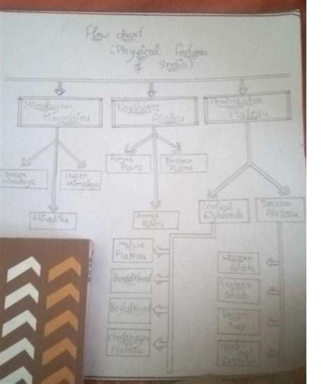 Make a flow chart on the Physical features of India. - Brainly.in
