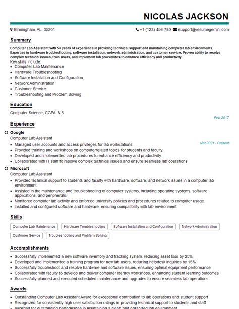 Computer Lab Assistant Interview 的图像结果