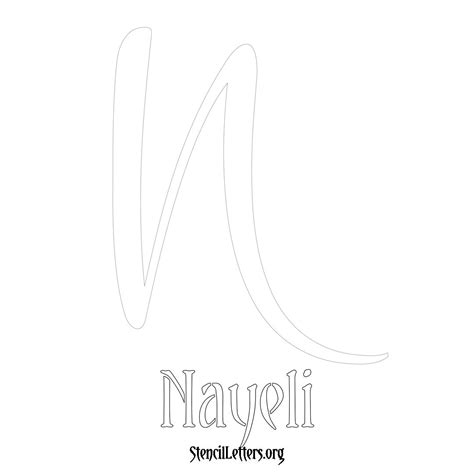 Nayeli Free Printable Name Stencils with 6 Unique Typography Styles and ...