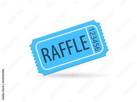 Blue Raffle ticket icon. Clipart image isolated on white background ...