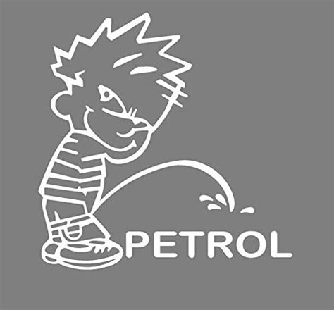 ARWY Boy Petrol Sides, Windows Car Sticker (White) : Amazon.in: Car ...