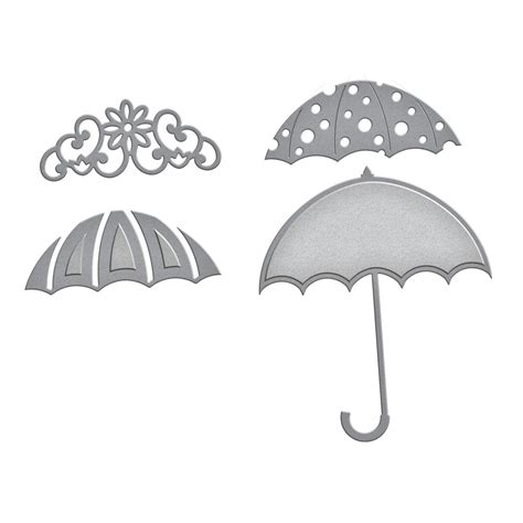 Spellbinders IN-035 Shapeabilities Die Template, Umbrella Trio : Amazon ...