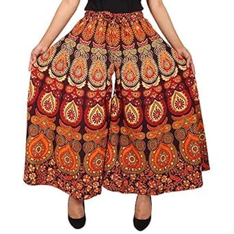 Buy Jaipuri Fashionista Women's Cotton Palazzo Bottom (87JFJPMRBRN_Coca ...