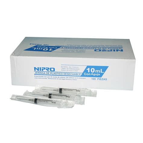 CAJA DE JERINGAS DE 10 CC/ML NIPRO 22G X1 1/2″ X 100 UNIDADES | BAZAR ...