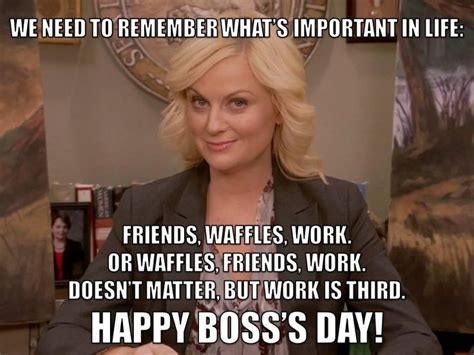 Pin by Parks and Rec on Parks and Memes | Happy boss's day, Boss' day ...
